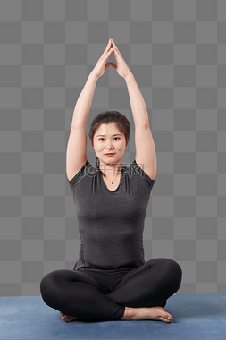 健身馆广告图片_减肥瑜伽胖女人