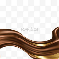 巧克力波浪抽象边框