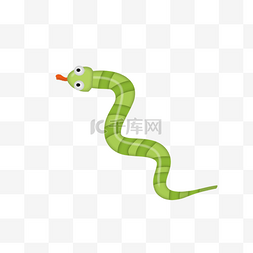 蛇图片_绿色卡通蛇