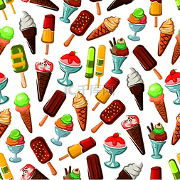 香草焦糖图片_巧克力冰淇淋棒、华夫饼锥配草莓