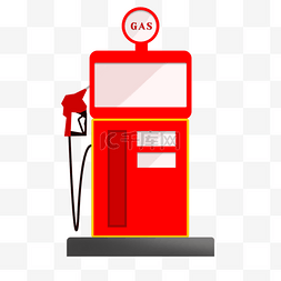 加油站素材图片_加油站剪贴画红色