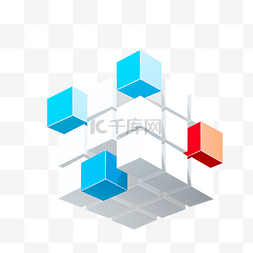 商务团队立体图片_商务商务风立体方块