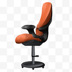 人体工学素材图片_人体工学橙色座椅电竞椅办公