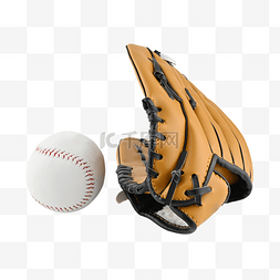 黄色手套运动皮革棒球