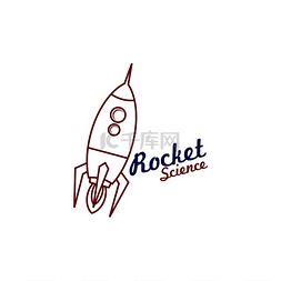 冒险卡通图片_火箭科学太空旅行者主题矢量艺术