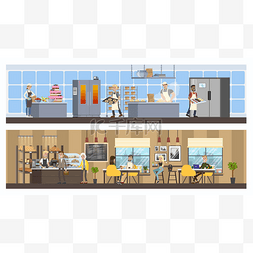 面包房图片图片_面包房内有咖啡厅和厨房