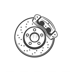 圆盘刻度素材图片_汽车刹车片和圆盘图标。