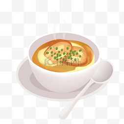 切片蘑菇图片_法国美食餐具经典传统营养洋葱汤