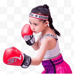拳击女孩出拳训练