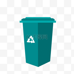 环境保护绿色垃圾桶