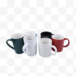 咖啡杯软件素材图片_彩色杯子陶瓷杯水杯空杯