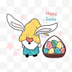 灵活复活节侏儒兔子