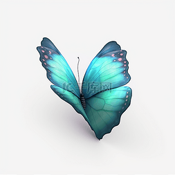 起飞卡通图片_一只起飞的蓝色蝴蝶