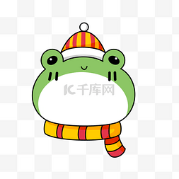 墨绿色青蛙图片_卡通软萌青蛙动物边框