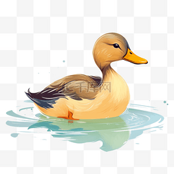 塑料小鸭子图片_手绘写实免抠元素鸭子