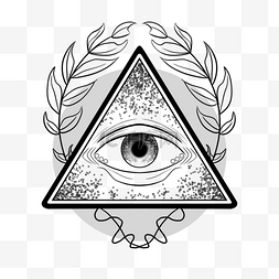 三角形神秘眼睛纹身