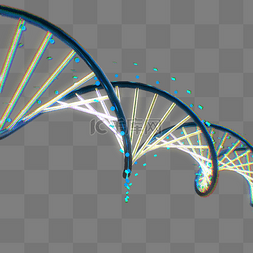 医疗基因科技图片_蓝色立体基因序列