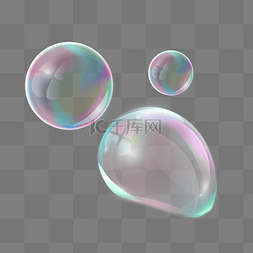 梦幻透明泡泡素材图片_矢量透明梦幻水晶气泡