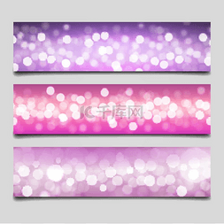 横幅模板淡粉色和紫色散焦横幅模