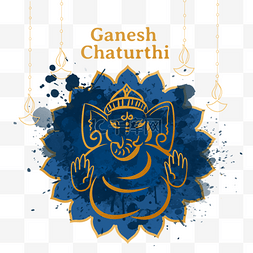 brush图片_蓝色纹理Ganesh Chaturthi