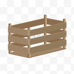 长方形木制箱子木筐