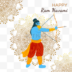 Shri ram navami卡通arrow lam nawi节日庆