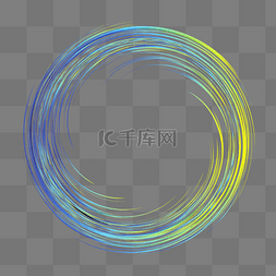 彩色炫光元素图片_线圈螺旋光圈