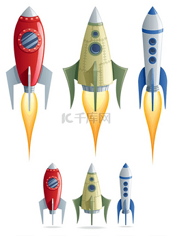 红色火箭素材图片_火箭