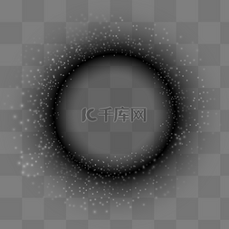 特效圆形图片_商务科技粒子颗粒发散边框特效