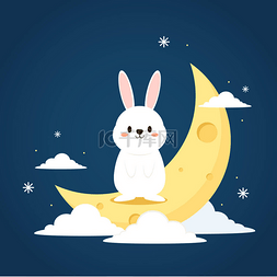 中秋节中秋月亮兔子