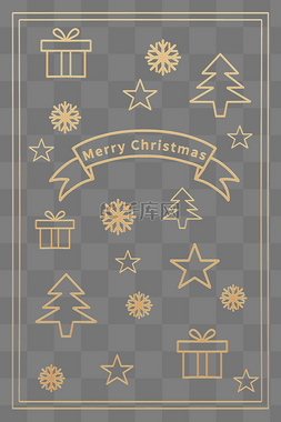底纹金色边框图片_圣诞节立体浮雕横幅圣诞树礼盒边