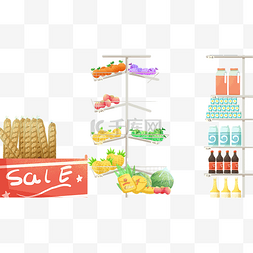 国庆购物海报图片_新年年货年货节购物促销超市