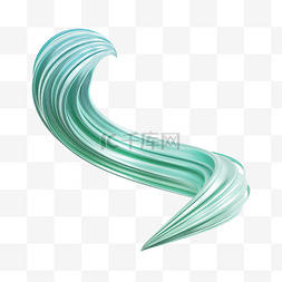 3D螺旋线条绿色曲线
