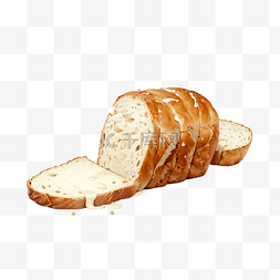 面包牛奶咖啡图片_卡通手绘面包食物
