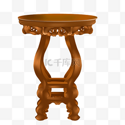 桌子中式桌子图片_古代家具圆桌餐桌