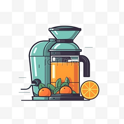 果汁机素材图片_卡通家用电器果汁机