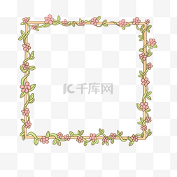 简单边框粉色图片_简单婚礼花卉边框