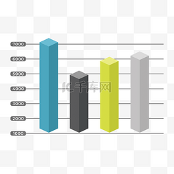 柱状长方体图片_柱形金融数据图