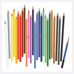 彩色铅笔设计图片_彩色铅笔绘图逼真的 3D