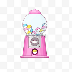 粉色塑料口香糖机剪贴画