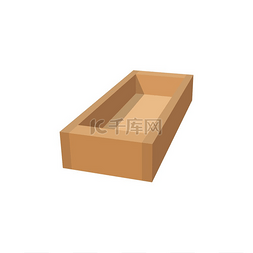 空木箱模型独立木箱顶视图用于运