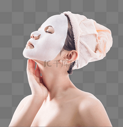 护肤女性敷面膜皮肤护理