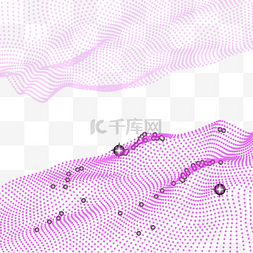 点线网格背景图片_紫色粒子网格光效抽象量子