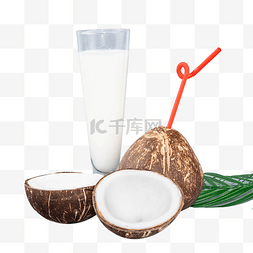 雨珠椰子图片_夏季椰子椰汁