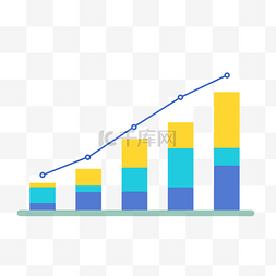 柱形图图片_矢量扁平数据柱形图