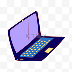 科学教育元素蓝紫色笔记本电脑