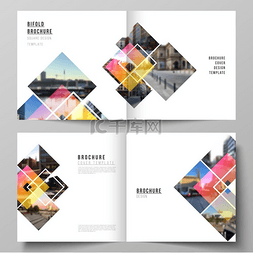 设计出版图片_方形设计双折小册子、杂志、传单