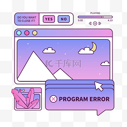 年代复古背景图片_蒸汽波网页线性复古