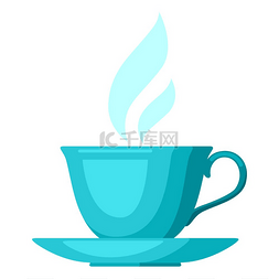 瓷茶杯图片_茶杯插图食品对抗性图标或行业和