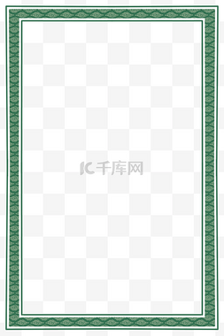 绿色中式复古花纹边框
